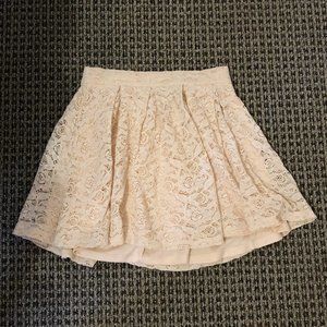 XS cream lace skirt, Forever 21